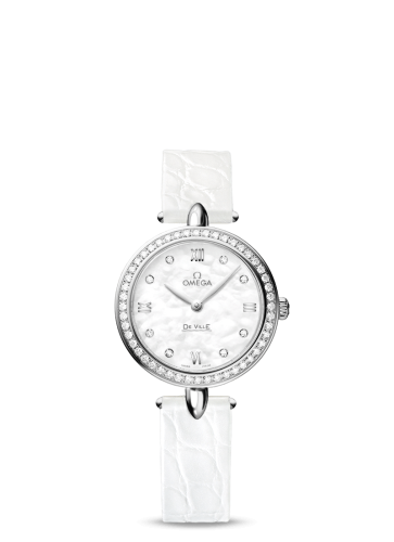 Omega De Ville Prestige Dewdrop Quartz 27.4 Stainless Steel / MOP / Diamond